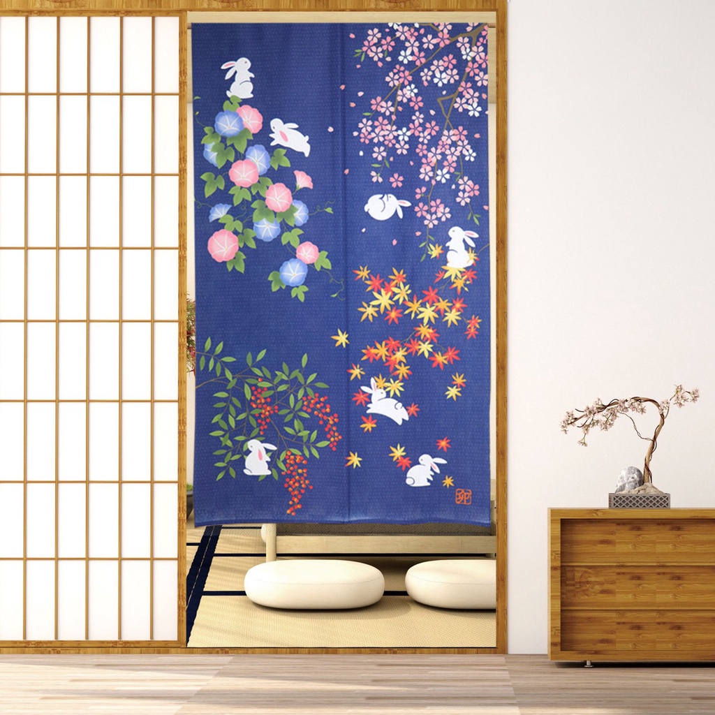 Rèm cửa kiểu Nhật 85x150cm vải dệt mỏng (kèm thanh treo)