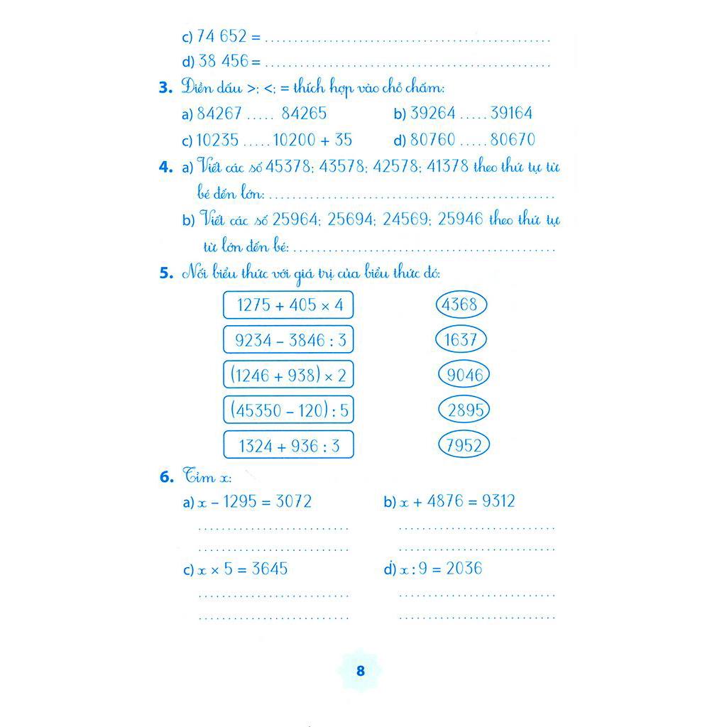 Sách Vở Bài Tập Môn Toán Học Kì 1 (Lớp 4)