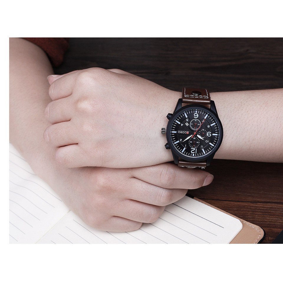 ĐỒng Hồ Nam Lịch Ngày DOOBO DO9866 JAPAN Dây Da Cao Cấp | BigBuy360 - bigbuy360.vn