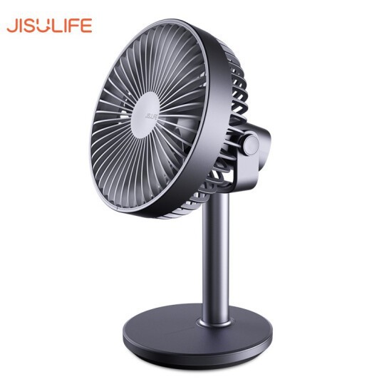 Quạt tích điện để bàn chính hãng Jisulife, thiết kế chắc chắn, đầu xoay 360 độ dễ dàng, phù hợp với mọi yêu cầu | BigBuy360 - bigbuy360.vn