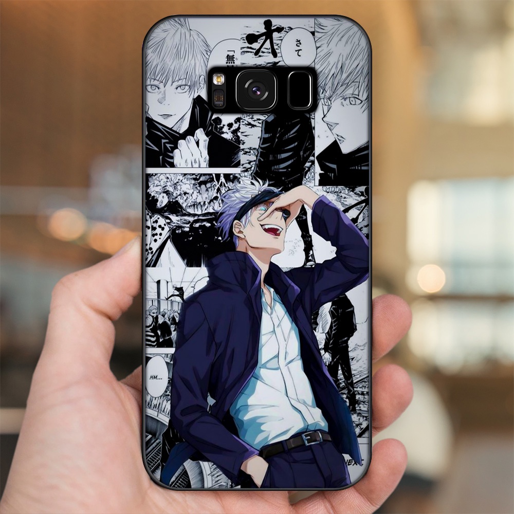 Ốp lưng Samsung S8, S8 Plus viền đen in hình Satoru Jujutsu Kaisen