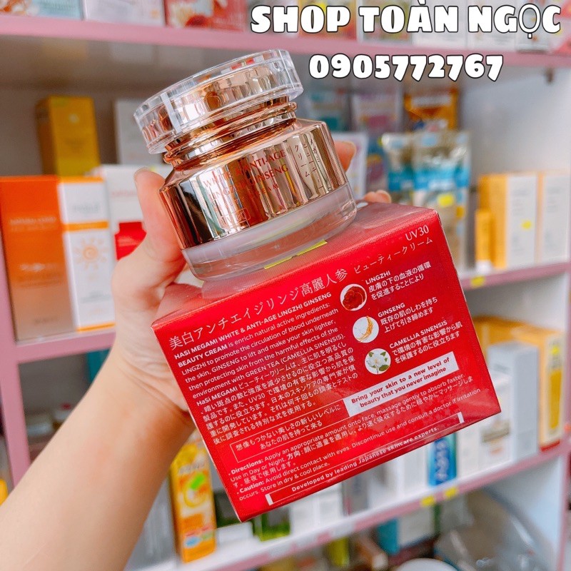 KEM DƯỠNG TRẮNG CHỐNG NHĂN LINH CHI VÀ NHÂN SÂM HASI WHITE & ANTI-AGE LINGZHI GINSENG
