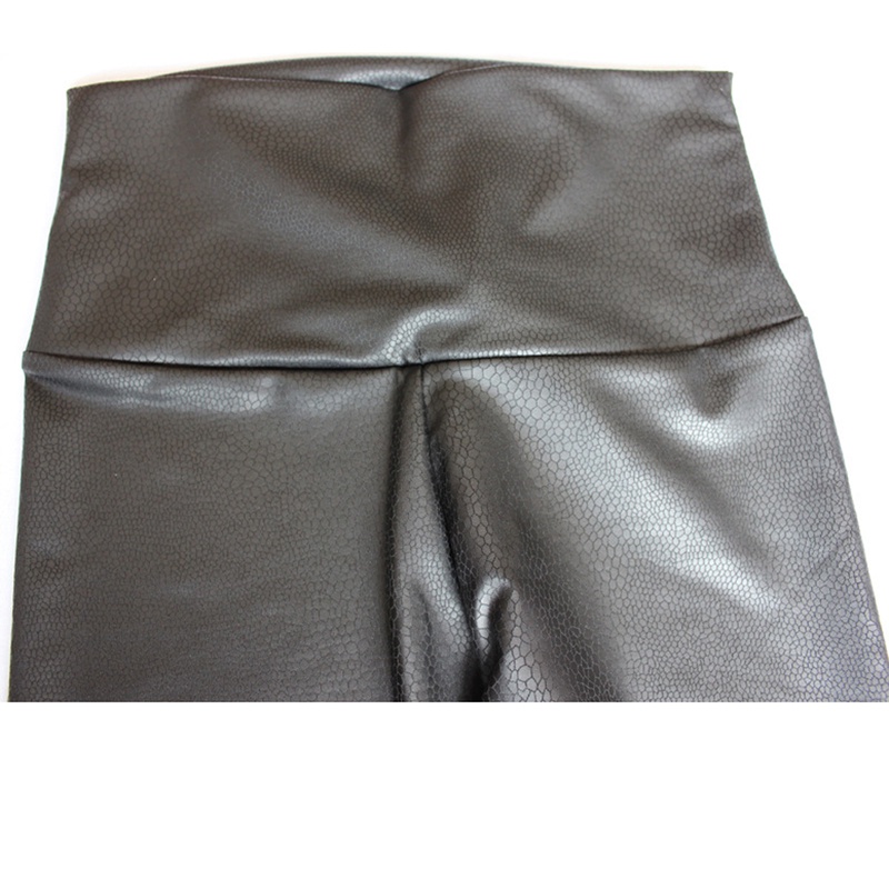 Quần legging giả da lưng cao quyến rũ cho nữ