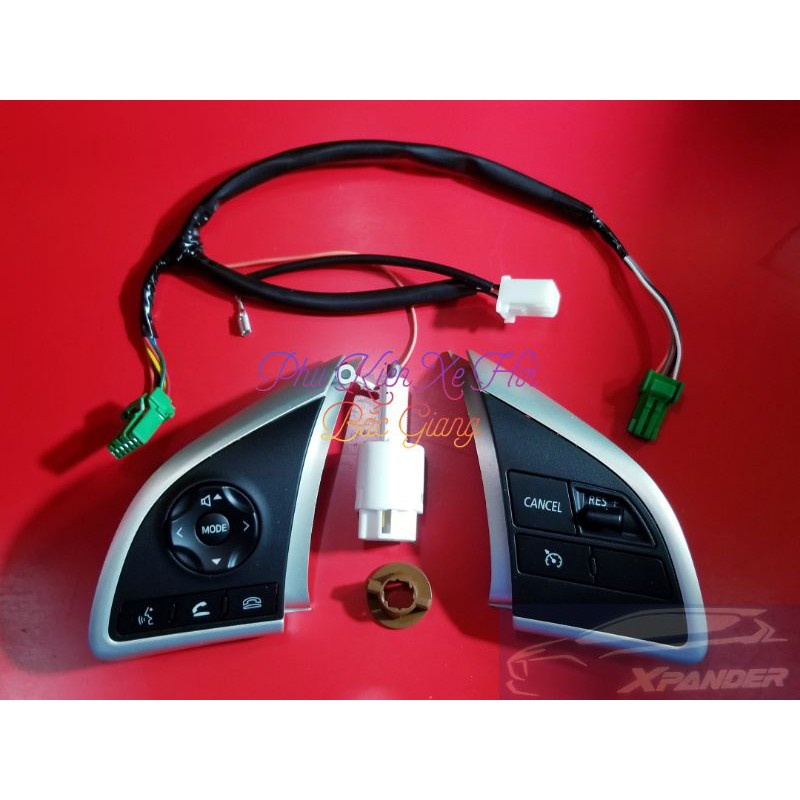 Phím điều khiển tích hợp trên vô lăng / Cruise control cho Mitsubishi Xpander, Attrage có công tắc phanh