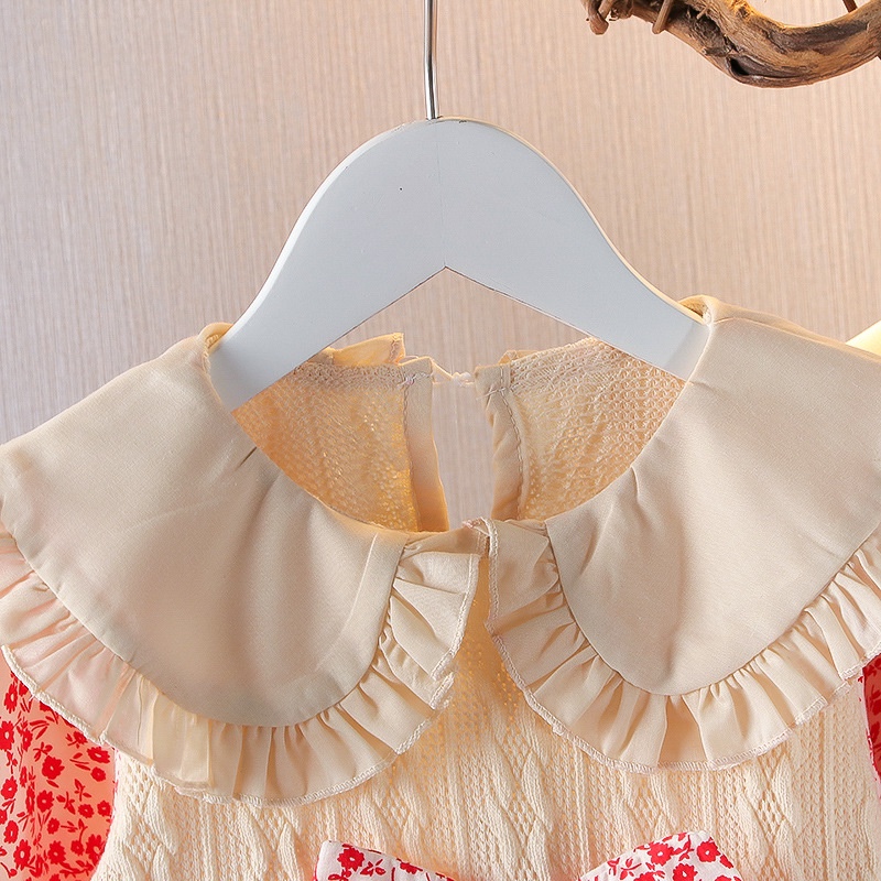 Đầm DàI Tay In Hoa Cho Bé GáI (0-4 TuổI)