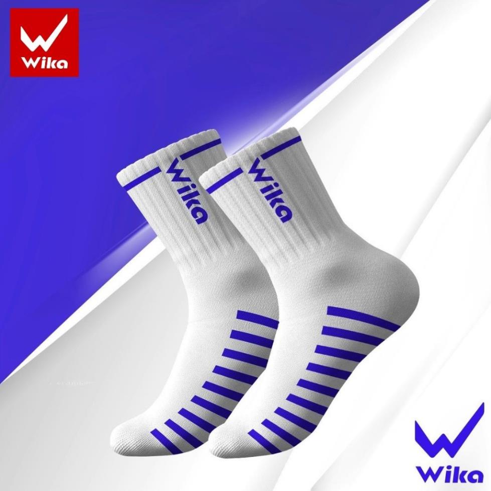 Tất Nam Cao Cổ WIKA Basic Kẻ, Màu Trắng Nổi Bật, Chất Liệu Dệt Dày Dặn, Mềm Mại, Có Co Giãn Thoáng Khí TATBASIC