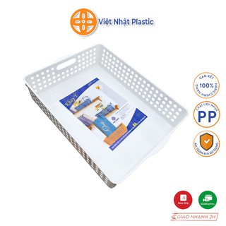 Giỏ khay nhựa đựng giấy A4,đựng đồ đa năng Việt Nhật Plastic có tay cầm tiện ích