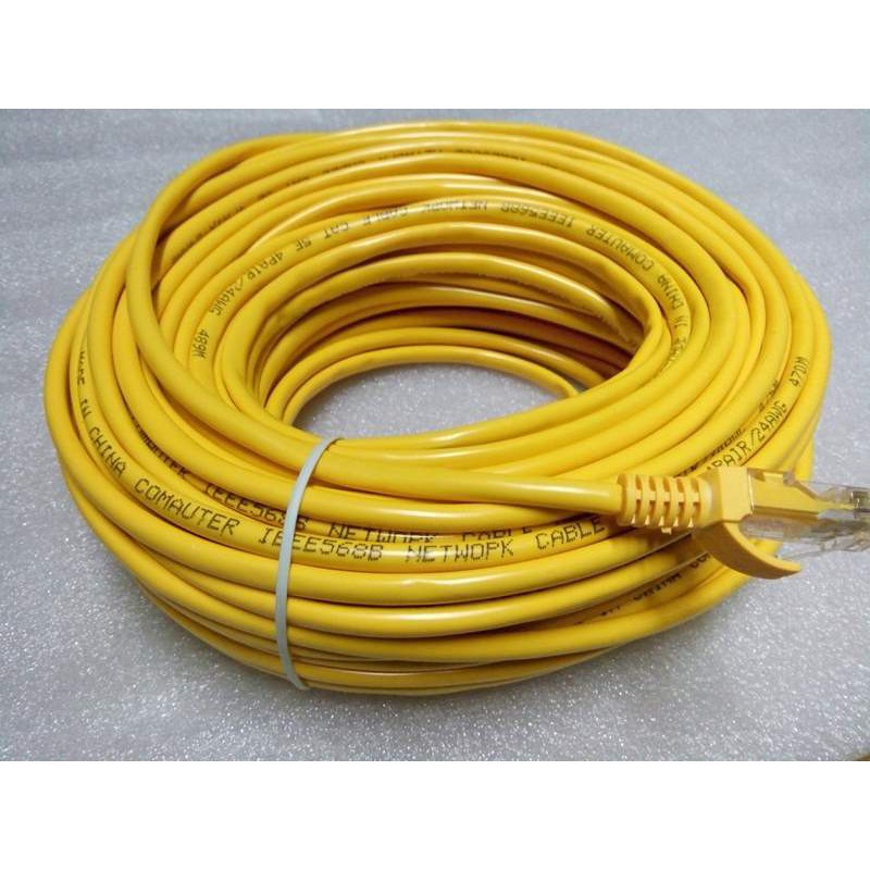 Cáp mạng bấm sẵn10m,15m, 30m vàng cat 5e