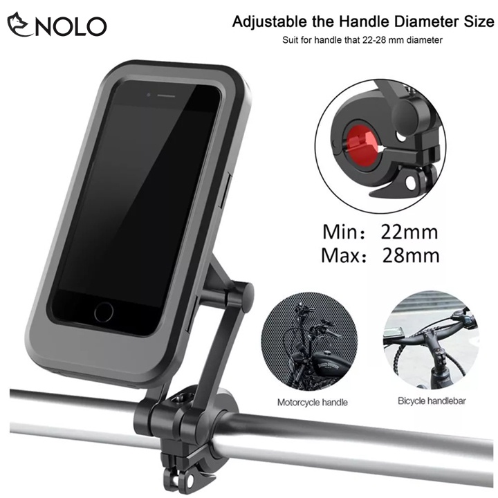 Đế Kẹp Hít Điện Thoại Model BM14 Gắn Ghi Đông Tay Lái Xe Đạp Xe Moto Xe Máy Chất Liệu Nhựa ABS Chống Nước IP65