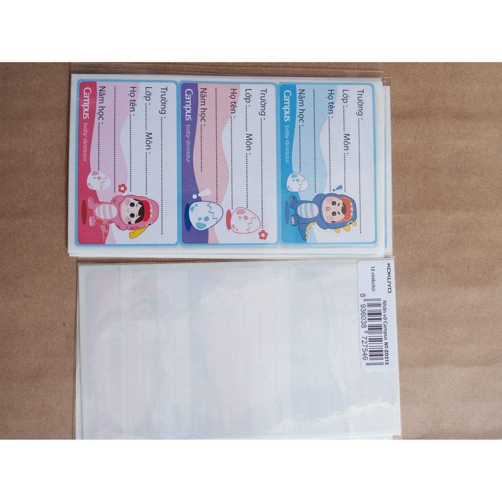 Nhãn vở Campus Zoo 2 12c/túi