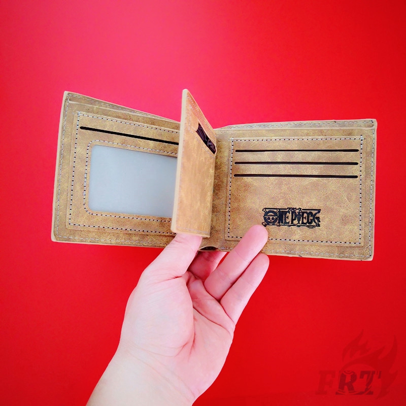 ☠ One Piece Ví ☠ Retro Pirate Skull PU Wallet Purse Fashion Wallet