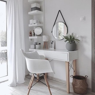 Gương Tròn D60 Dây Da Simili Cao Cấp - Đường Kính 60cm (KÈM PHỤ KIỆN)