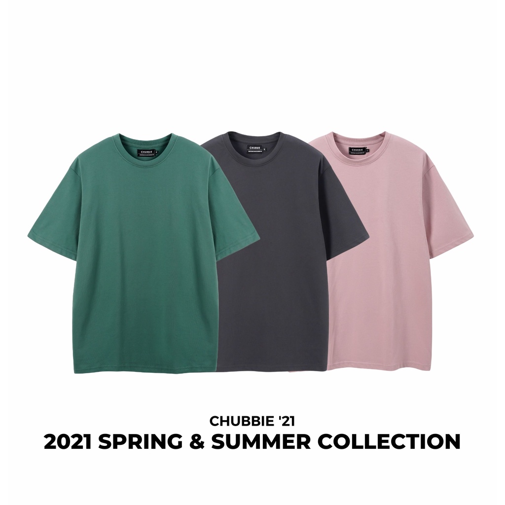 Áo thun tay lỡ CHUBBIE phông Unisex nam nữ Cotton 250gsm oversize form rộng nhiều màu