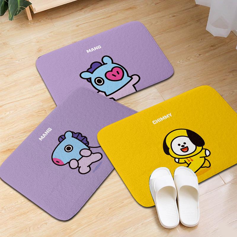 Thảm Cao Su Họa Tiết BTS K-POP BT21 Bantang Boys Trang Trí Cửa Nhà Bếp