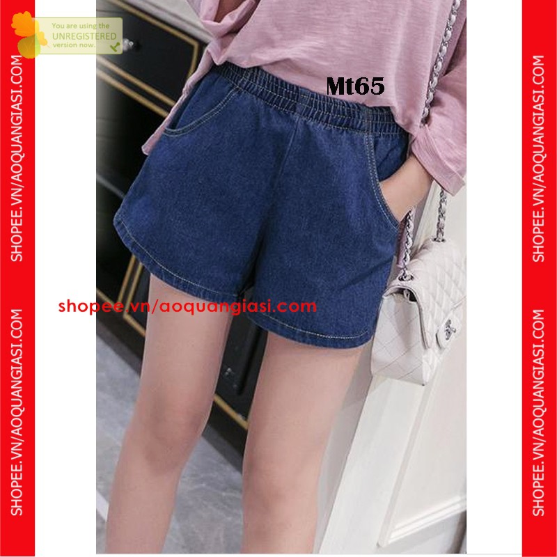 Quần short jean nữ ngắn xinh yêu Mt65 (Size S, M, L dưới 54 kg)