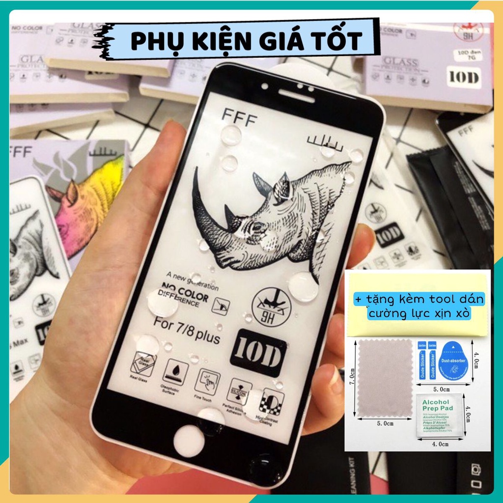 Kính cường lực Iphone full màn Tê Giác 10d