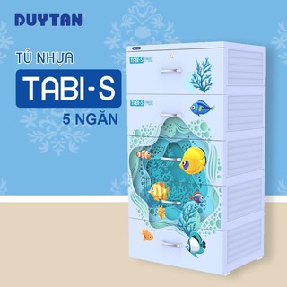Tủ nhựa Duy Tân TABI S 5 ngăn- Kích thước: Cao 105cm- rộng 55cm-sâu 41cm