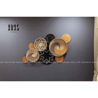 Sét Đĩa Cói Trang Trí VỪNG DECOR. Trang Trí Nhà, Quán Cà Phê, Nhà Hàng, HomeStay - Hàng VNXK [ FreeShip-Giảm 10k Đơn 0đ]