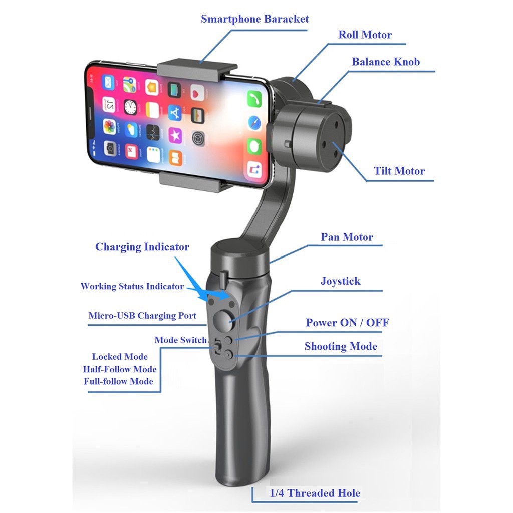 Tay cầm chống rung điện thoại Kedebao H4 giá rẻ - Hỗ trợ quay phim, chụp ảnh chuyên nghiệp | BigBuy360 - bigbuy360.vn