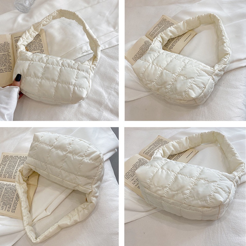Túi Xách Mua Sắm Có Đệm Cotton Mềm Mại Họa Tiết Kẻ Sọc Cho Nữ