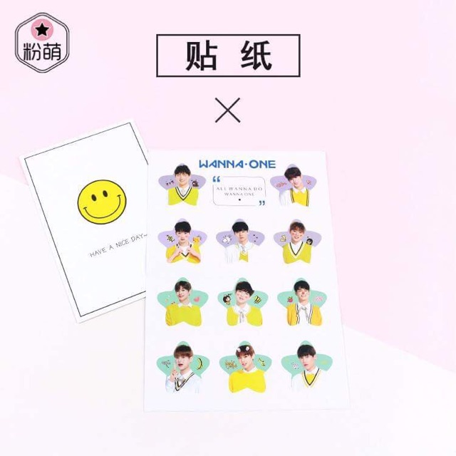 Sticker Wanna One, bảng hình dán Wanna One