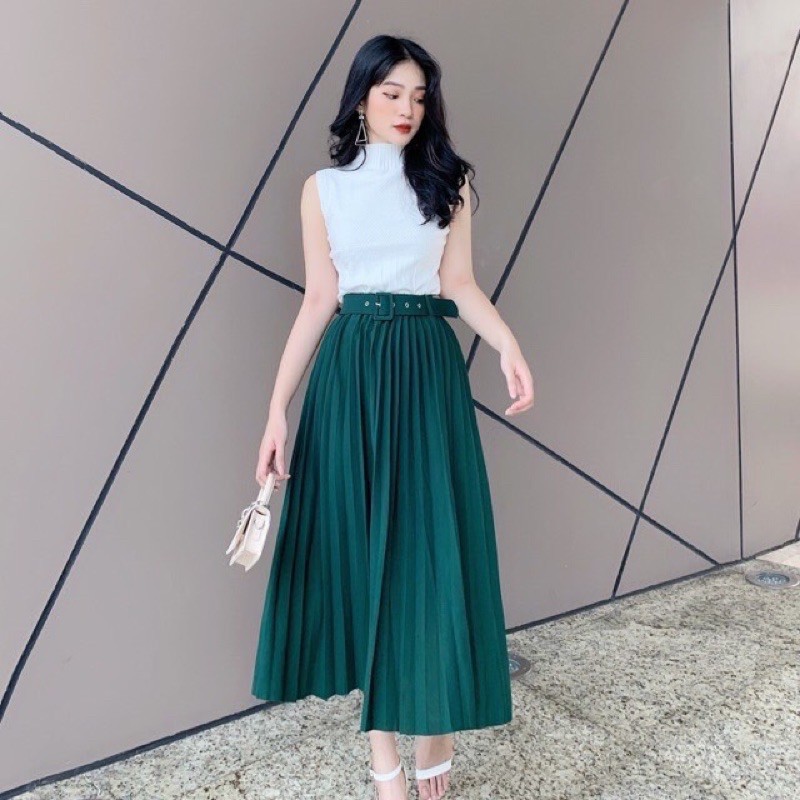 Chân váy xếp ly kèm đai cực xinh .Sỉ 115k | BigBuy360 - bigbuy360.vn