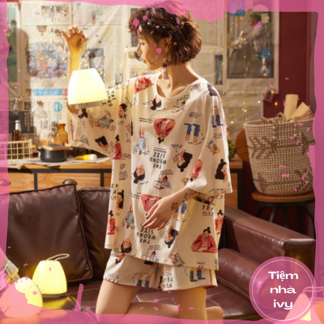 [CÓ ẢNH THẬT] Bộ Đồ Ngủ Nữ Siêu Hot Mùa Hè Cộc Tay Dễ Thương Chất Liệu Mềm Mịn, Thoáng Mát, Giá Rẻ | BigBuy360 - bigbuy360.vn