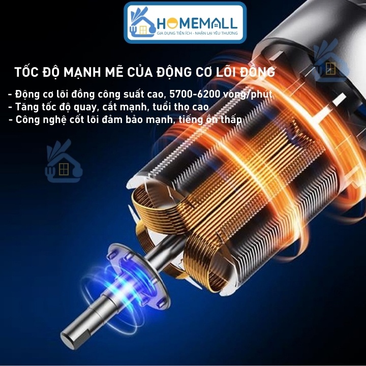 Tông đơ cắt tóc gia đình không dây - Sạc USB - Tặng kèm 9 phụ kiện TD1