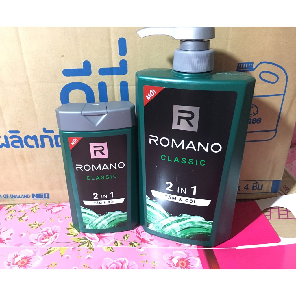 Tắm và gội Romano 2 in 1 650ml/180ml