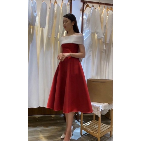 ĐẦM 2 IN 1 CÚP NGỰC VÀ BẸT VAI PHỐI MÀU full size S/M/L/XL