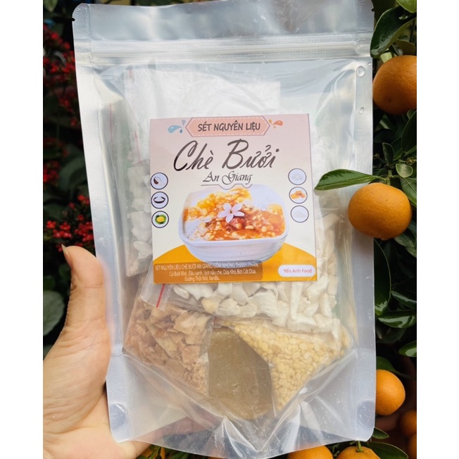 [ Tiết Kiệm 12k ] Combo 1 Gia Vị Gà Ủ Muối Hoa Tiêu và 1 set chè Bưởi An Giang nấu 12 ly