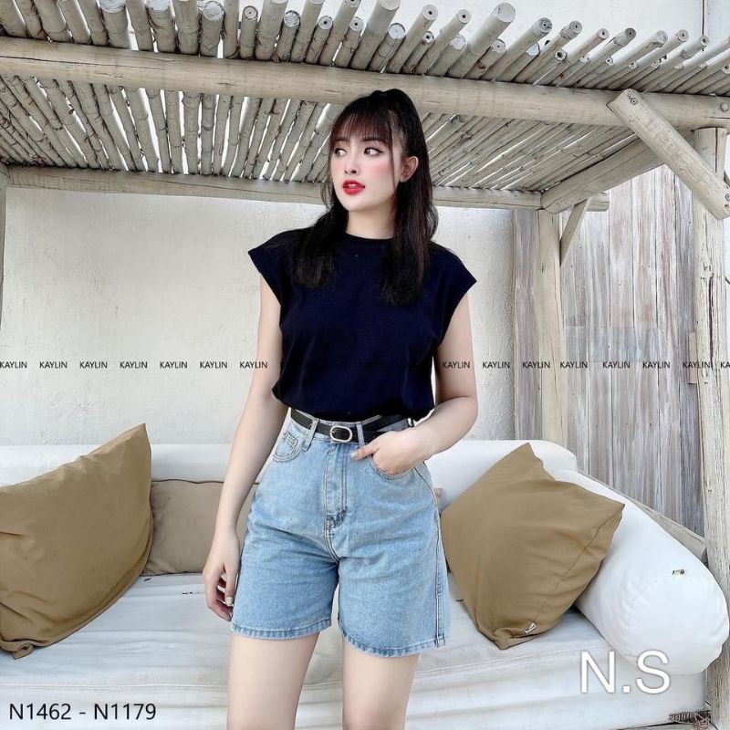 Quần jean ngố kèm đai hàng QCL1