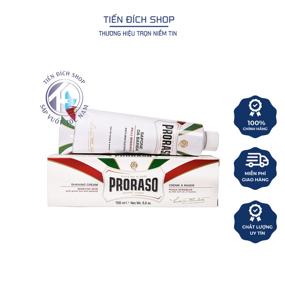 Kem Cạo Râu Proraso Shaving Cream Tube 150ml – Nourishing, Refreshing, Sensitive, Protective