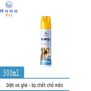 Thuốc xịt trị ve ghẻ, trị bọ chét chó mèo - Hantox Spray 300ml