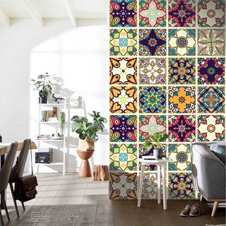Decal Gạch Bông HS 019 - Set 30 ô 20x20cm - Decal dán tường Trang trí - Home Star