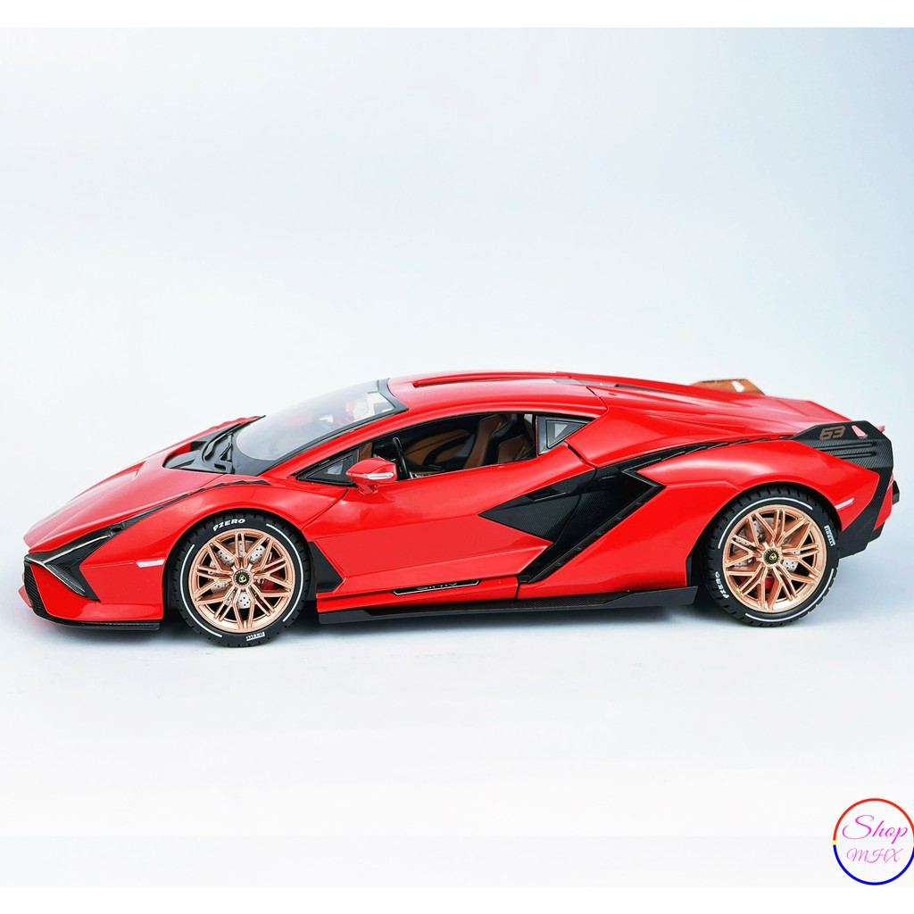 Xe mô hình sắt LAMBORGHINI SIAN FKP 37 TẶNG KÈM BIỂN SỐ Tỉ Lệ 1:18  hãng Weituo