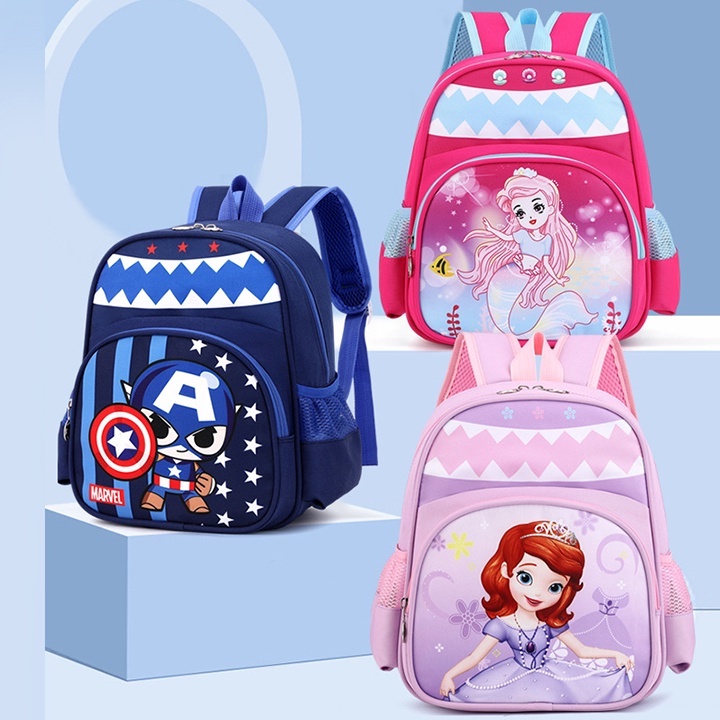 Balo trẻ em đi học mẫu giáo, vải xốp xéo chống thấm nước cao cấp size 31cm