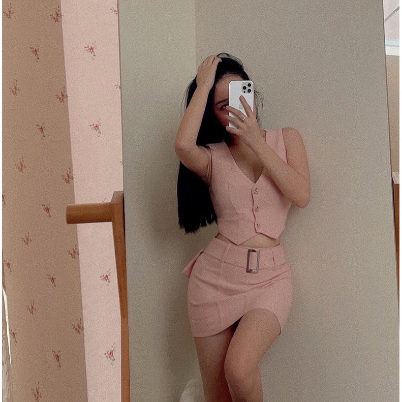 Set ghile + chân váy kèm thắt lưng CAROL SET