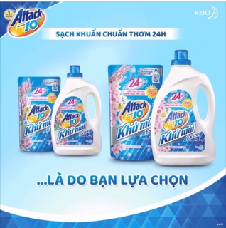 Nước giặt Attack khử mùi chai 2,4kg