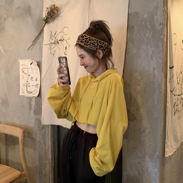 Áo Croptop Hoodie Tay Phồng Siêu Yêu Full màu | BigBuy360 - bigbuy360.vn