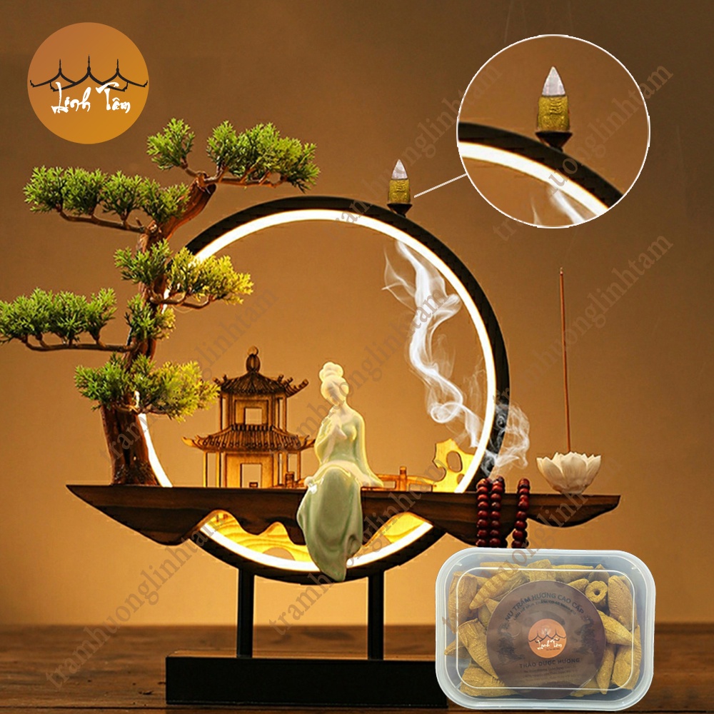 Một hộp trầm hương Linh tâm 45 nụ, trầm hương phong thủy