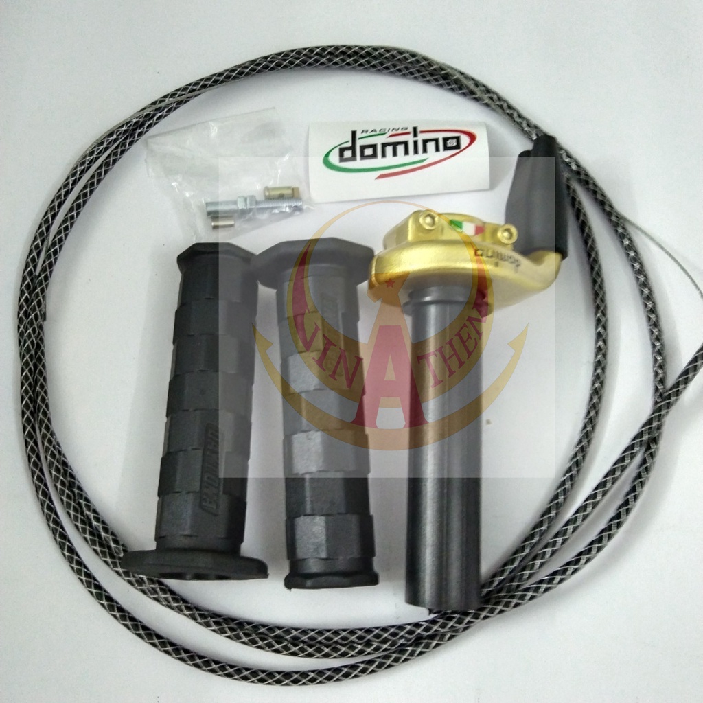 CÙM TĂNG TỐC DOMINO 2 DÂY TRÊN + DÂY GA THÁI tặng kèm bao tay DAYTONA CHO XE GHI ĐÔNG TRẦN