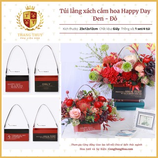 Túi xách đựng hoa happy day