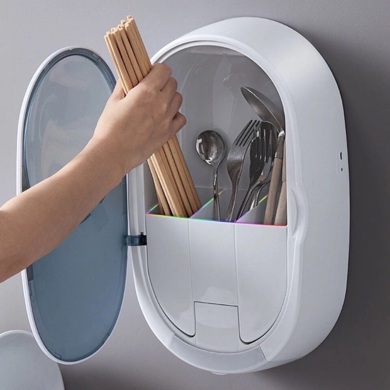 Ống Đũa Tia Cực Tím Khử Trùng Nhà Bếp Gia Đình Đa Chức Năng Chống Mốc Kệ Lưu Trữ Đũa