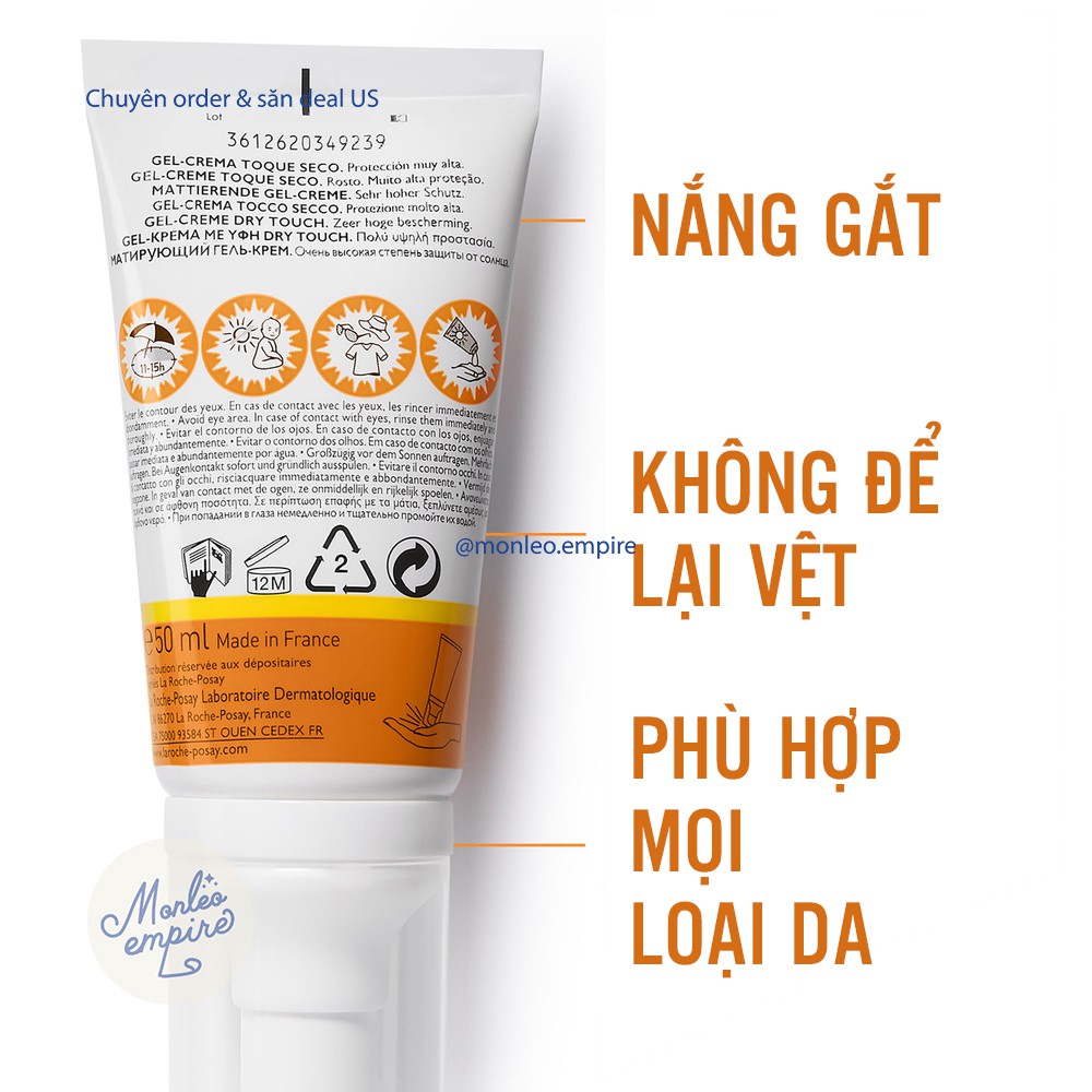 Kem chống nắng La Roche-Posay Anthelios XL Dry Touch Gel-Cream Anti-Shine SPF50+ 50ml