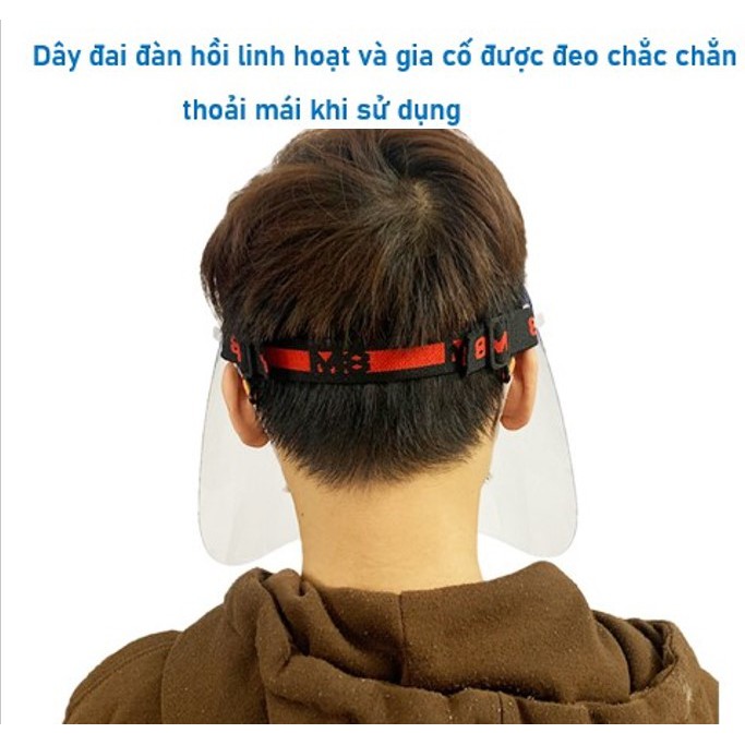 Kính chắn giọt bắn phòng dịch, Mạng che mặt trong suốt Faceshield chính hãng, ngăn ngừa vi khuẩn, bụi bẩn, chất lỏng