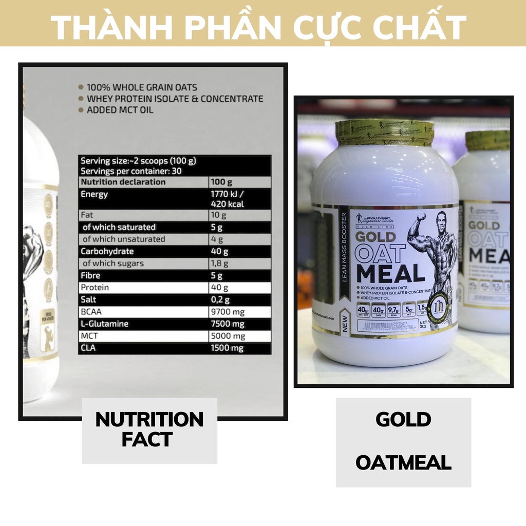 GOLD OAT MEAL - BỮA ĂN THAY THẾ THÔNG MINH - ĐẦY ĐỦ DINH DƯỠNG BỮA ĂN HOÀN HẢO - Hỗ trợ phát triển cơ bắp -