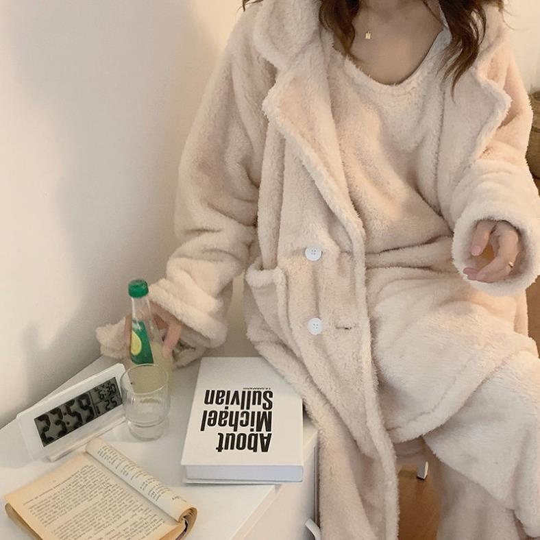 Áo choàng ngủ chất nhung dày dặn ấm áp thời trang thu đông cho nữ ! | BigBuy360 - bigbuy360.vn