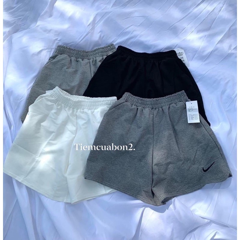 SIÊU HOT] Quần Đùi Thể Thao Nữ Thêu Phẩy 🌸Short Thun Ngắn Dáng Rộng Cạp Chun, Sooc Mặc Nhà Phong Cách Hàn Quốc