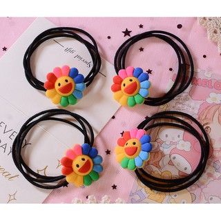 DÂY BUỘC TÓC HOA MẶT TRỜI CƯỜI SET 2 CÁI
